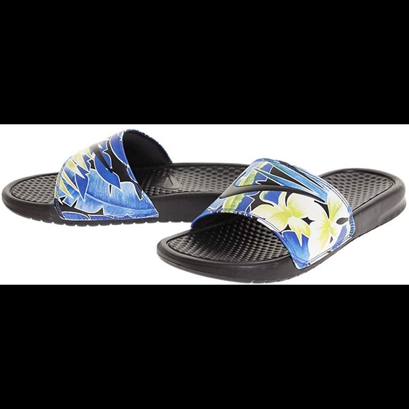 nike benassi jdi floral slides